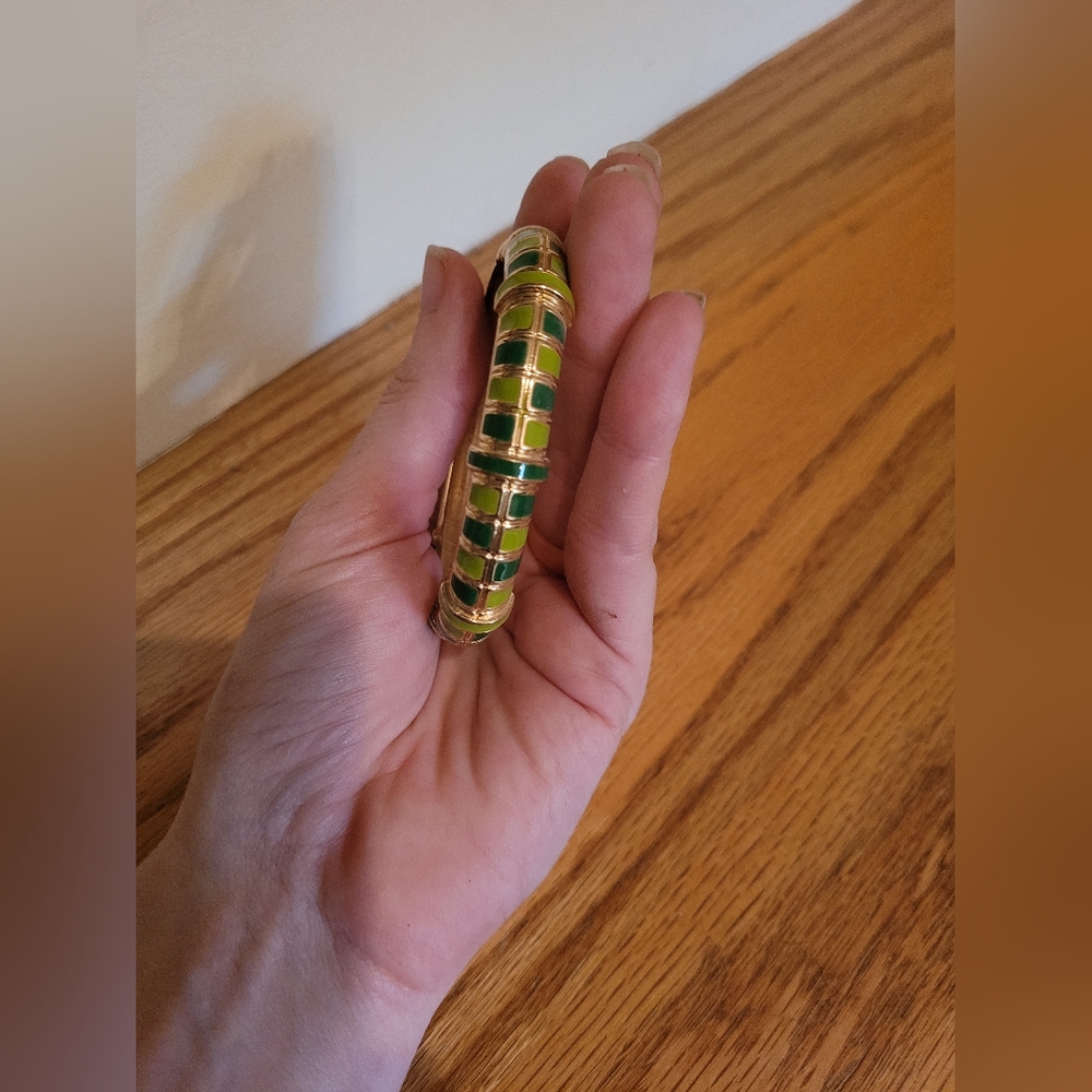 NWOT Gold, Lime Green, & Green Bracelet with Spring